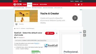 
                            11. RaidCall - Select the default voice chat mode - Ccm.net