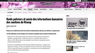 
                            10. Raids policiers et saisie des informations bancaires des soutiens de ...