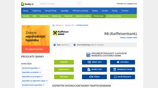 
                            9. Raiffeisen Bank - Profil a přehled produktů :: Banky.cz