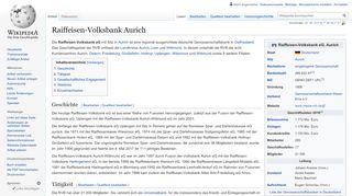 
                            11. Raiffeisen-Volksbank Aurich – Wikipedia