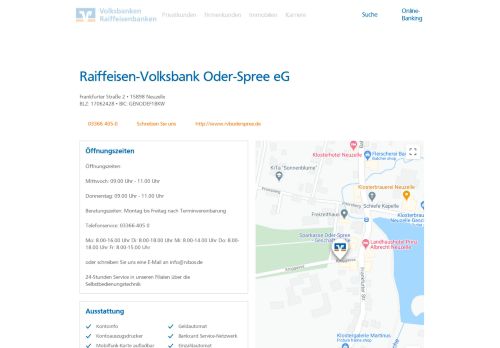 
                            4. Raiffeisen-Volksbank Oder-Spree eG,Frankfurter Straße 2 - Volksbank ...