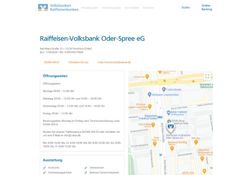 
                            6. Raiffeisen-Volksbank Oder-Spree eG,Karl-Marx-Straße 15 - Volksbank ...