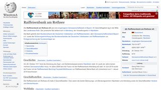 
                            5. Raiffeisenbank am Rothsee – Wikipedia