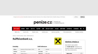 
                            4. Raiffeisenbank a.s. / Banky | Peníze.cz