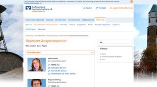 
                            6. Raiffeisenbank Auerbach-Freihung eG Übersicht Ansprechpartner