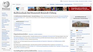 
                            6. Raiffeisenbank Bad Bramstedt Henstedt-Ulzburg – Wikipedia