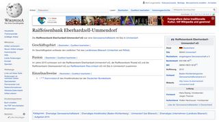 
                            9. Raiffeisenbank Eberhardzell-Ummendorf – Wikipedia