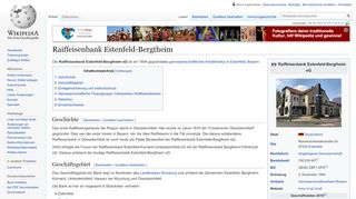 
                            12. Raiffeisenbank Estenfeld-Bergtheim – Wikipedia