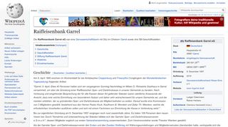 
                            11. Raiffeisenbank Garrel – Wikipedia