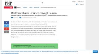 
                            6. Raiffeisenbank Grainet erwägt Fusion | PNP Plus