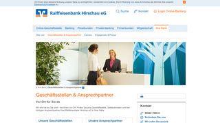 
                            12. Raiffeisenbank Hirschau eG Geschäftsstellen Ansprechpartner