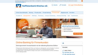 
                            8. Raiffeisenbank Hirschau eG Online-Banking Firmenkunden