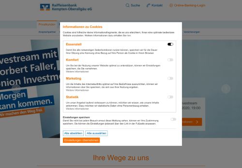 
                            11. Raiffeisenbank Kempten-Oberallgäu eG: Ihre Bank im Allgäu
