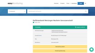 
                            7. Raiffeisenbank Menzingen-Neuheim Genossenschaft - Easymonitoring