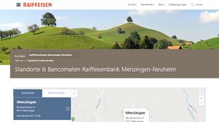 
                            3. Raiffeisenbank Menzingen-Neuheim: Standorte & Bancomaten