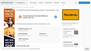 
                            11. Raiffeisenbank Neudenau-Stein-Herbolzheim -alt-: BIC für ...