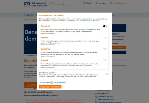 
                            6. Raiffeisenbank Oberaudorf eG Online-Banking Benachrichtigung