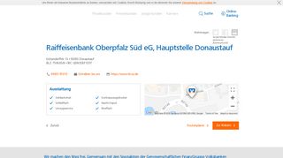 
                            8. Raiffeisenbank Oberpfalz Süd eG, Hauptstelle Donaustauf ...