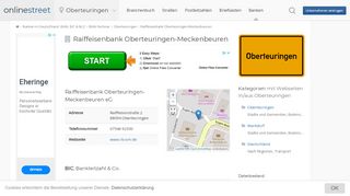 
                            13. Raiffeisenbank Oberteuringen-Meckenbeuren: BIC für Bankleitzahl ...