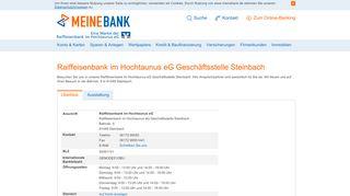 
                            8. Raiffeisenbank Oberursel eG Geschäftsstelle Steinbach