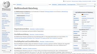 
                            12. Raiffeisenbank Ratzeburg – Wikipedia