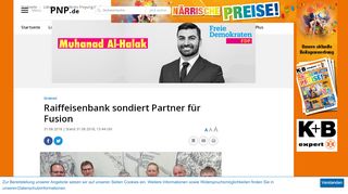 
                            7. Raiffeisenbank sondiert Partner für Fusion - Pnp