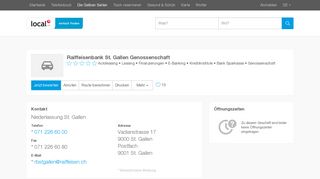 
                            7. Raiffeisenbank St. Gallen Genossenschaft in St. Gallen - Adresse ...