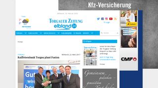 
                            9. Raiffeisenbank Torgau plant Fusion - Nachrichten aus der Region ...