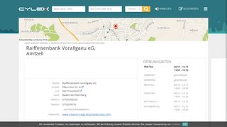 
                            13. Raiffeisenbank Vorallgaeu eG in Amtzell - Öffnungszeiten - Cylex