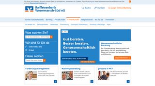 
                            10. Raiffeisenbank Wesermarsch-Süd eG Firmenkunden