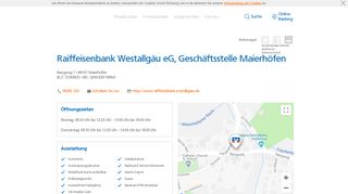 
                            2. Raiffeisenbank Westallgäu eG, Geschäftsstelle Maierhöfen ...