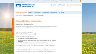
                            10. Raiffeisenbank Zeller Land eG Online-Banking freischalten