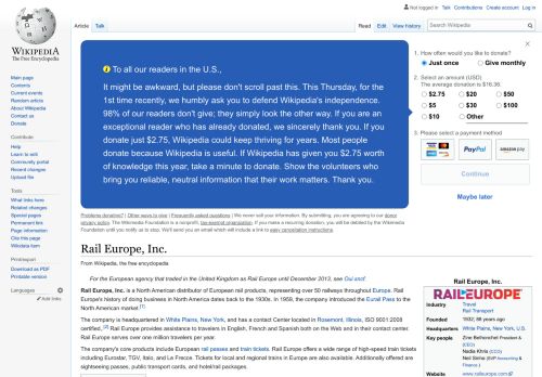 
                            12. Rail Europe, Inc. - Wikipedia