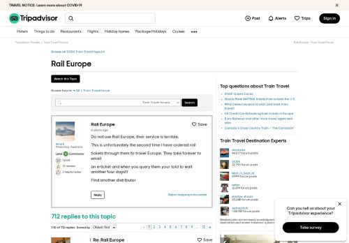 
                            6. Rail Europe - Train Travel Forum - TripAdvisor