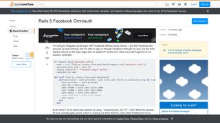
                            12. Rails 5 Facebook Omniauth - Stack Overflow
