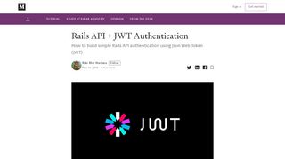 
                            2. Rails API + JWT Authentication – Binar Academy – Medium