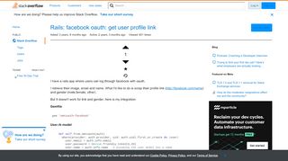
                            1. Rails: facebook oauth: get user profile link - Stack Overflow