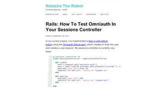 
                            11. Rails: How To Test Omniauth In Your Sessions Controller