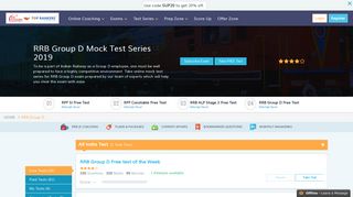 
                            2. Railway Group D Mock Test | Free Online Test Series | Practice test ...