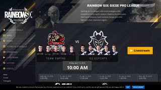 
                            2. Rainbow Six: Siege Pro League by ESL