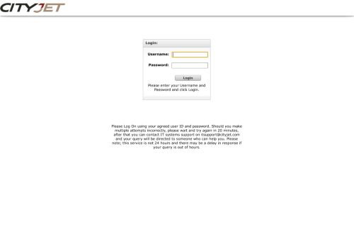 
                            4. Rainmaker - Login - CityJet