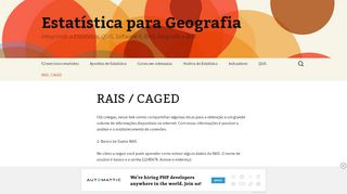 
                            6. RAIS / CAGED | Estatística para Geografia