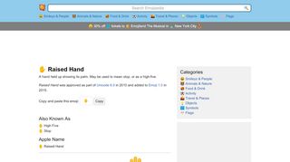 
                            2. ✋ Raised Hand Emoji - Emojipedia