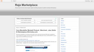 
                            5. Raja Marketplace: Cara Mendaftar Menjadi Penjual , Marchant , atau ...