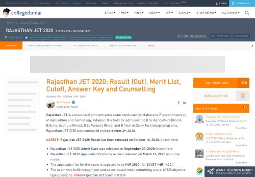 
                            2. Rajasthan JET 2019: Dates, Eligibility, Application Form, Pattern ...