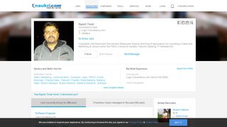 
                            7. Rajesh Tiwari-Consultancy Head in Login Consultancy.com