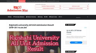 
                            3. Rajshahi university All Unit Admission Result 2018-19 । ru.ac.bd