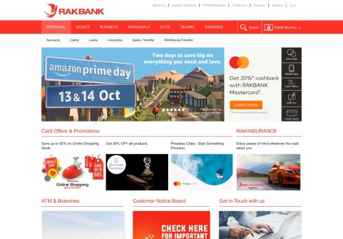 
                            3. RAKBANK In Dubai and UAE-Online Banking, Loans, Insurance