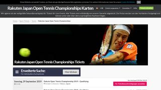 
                            8. Rakuten Japan Open Tennis Championships Tickets | Karten für ...