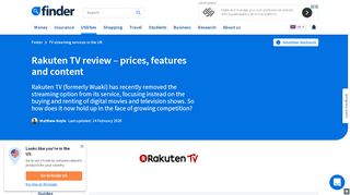 
                            6. Rakuten TV Review | Price, features and content | finder UK - Finder.com